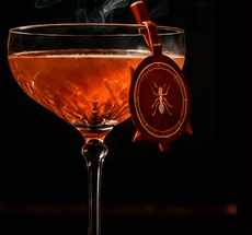 Red Colony signature cocktail in a coupe glass